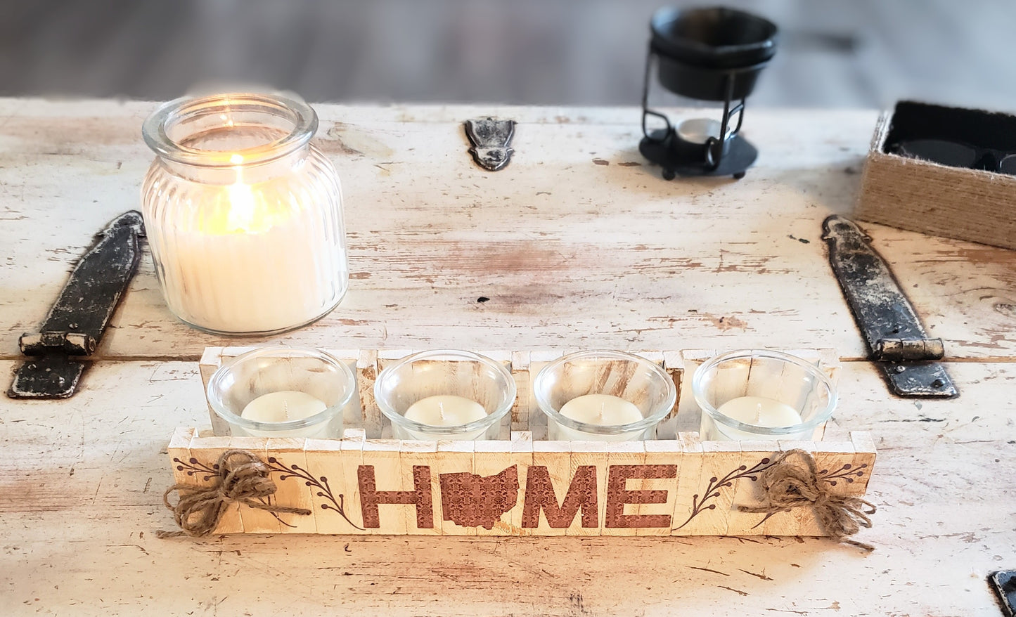 Ohio Home Wooden Tealight Holder