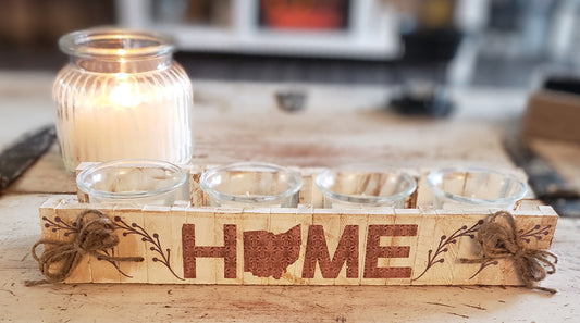 Ohio Home Wooden Tealight Holder